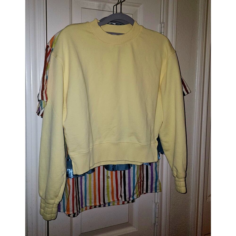 Apparis Organic Cotton Crop Yellow Sweatshirt Size Small